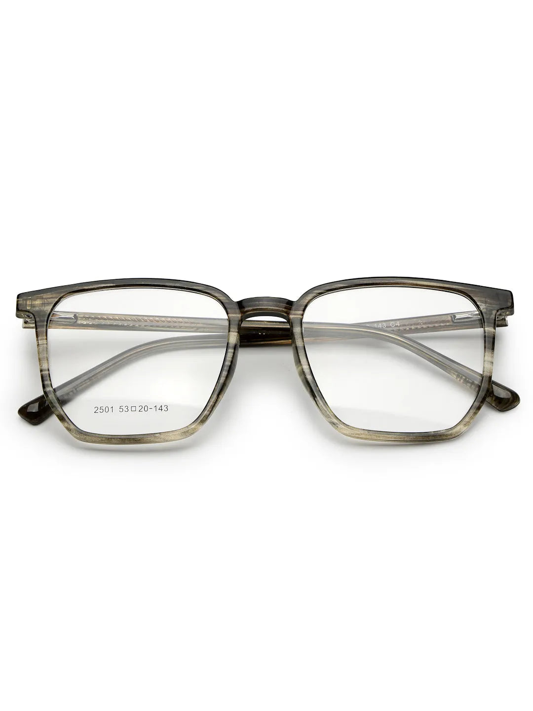 Lyria | Smoke Medium Full Rim Square Clip-on for Men [Clip-on]