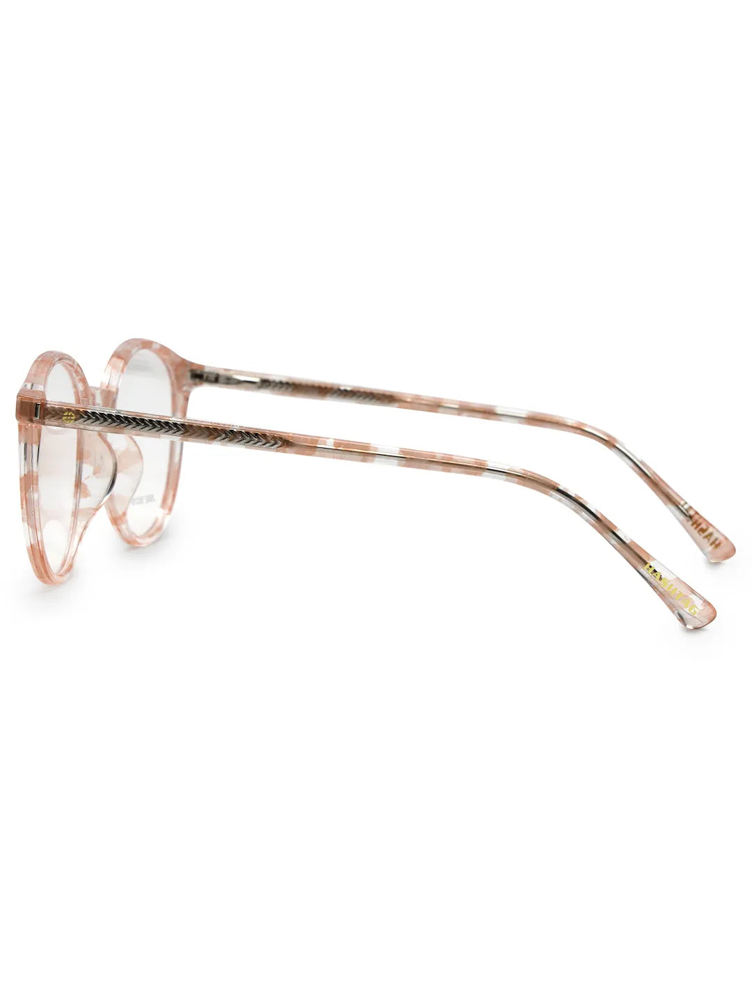 Aerion | Pink Texture Small Full Rim Round Clip-on for Men [Clip-on]
