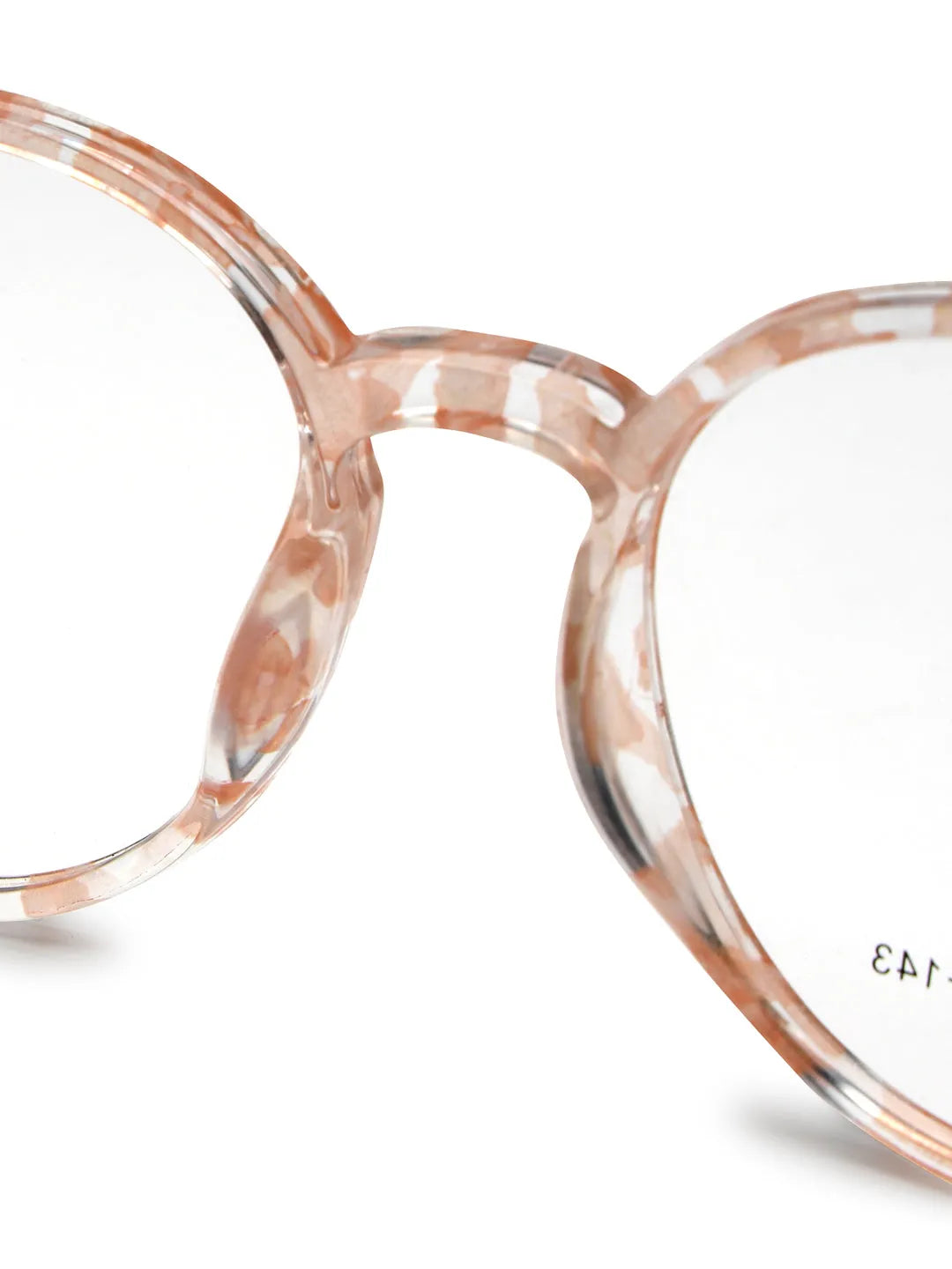 Aerion | Pink Texture Small Full Rim Round Clip-on for Men [Clip-on]