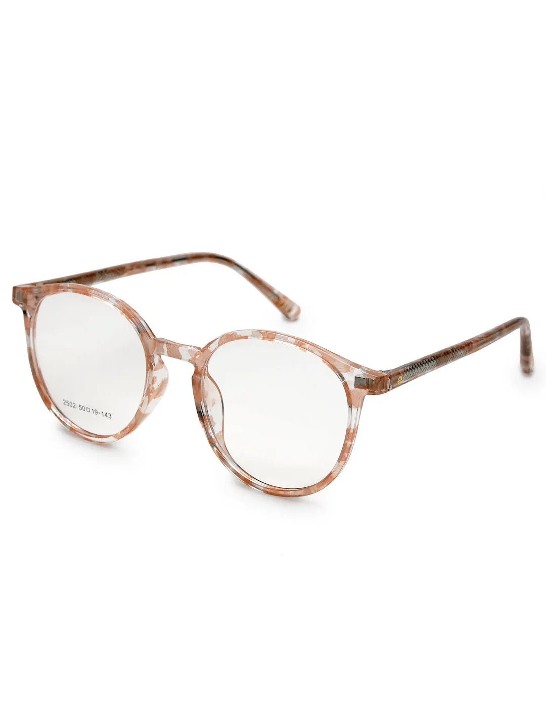 Aerion | Pink Texture Small Full Rim Round Clip-on for Men [Clip-on]