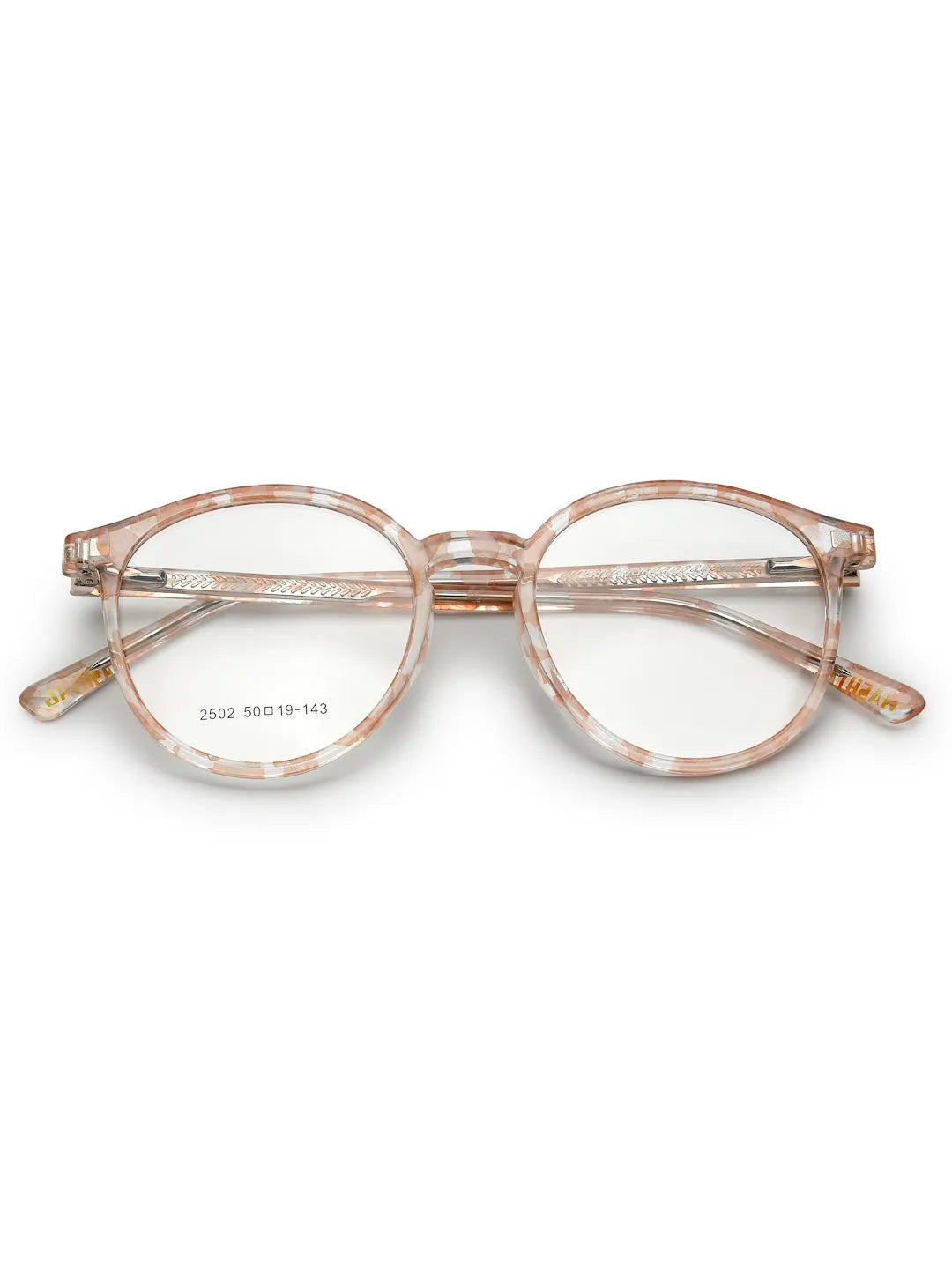 Aerion | Pink Texture Small Full Rim Round Clip-on for Men [Clip-on]