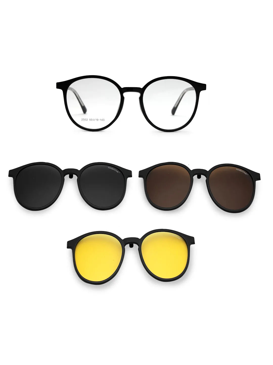 Aerion | Black Small Full Rim Round Clip-on for Men [Clip-on]