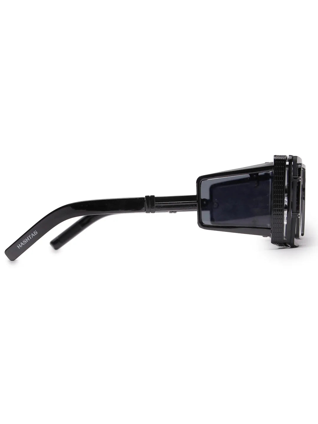 Lythara | Black Medium Full Rim Rectangle Sunglasses for Men & Women [UV-protected]