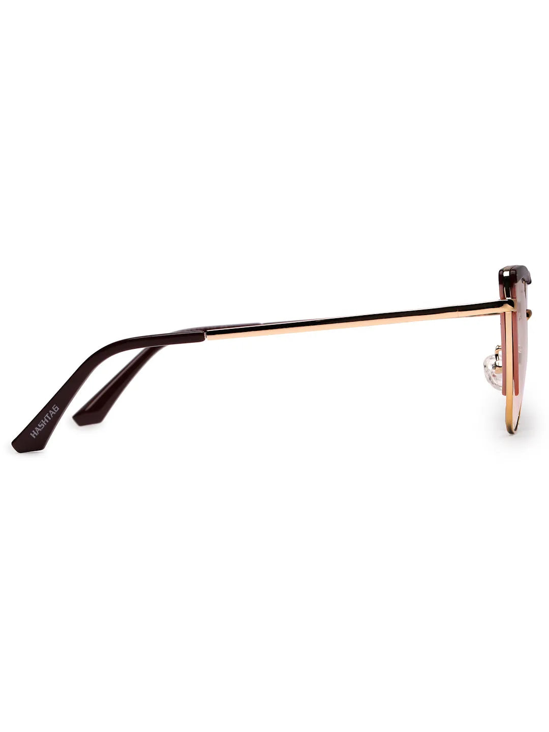 Swit | Brown, Pink & Golden Large Full Rim Cateye Sunglasses for Women [Photochromic]