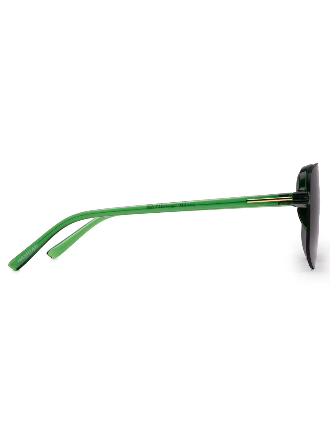 SEVA | Green Medium Half Rim Square Sunglasses for Men & Women [UV-protected]