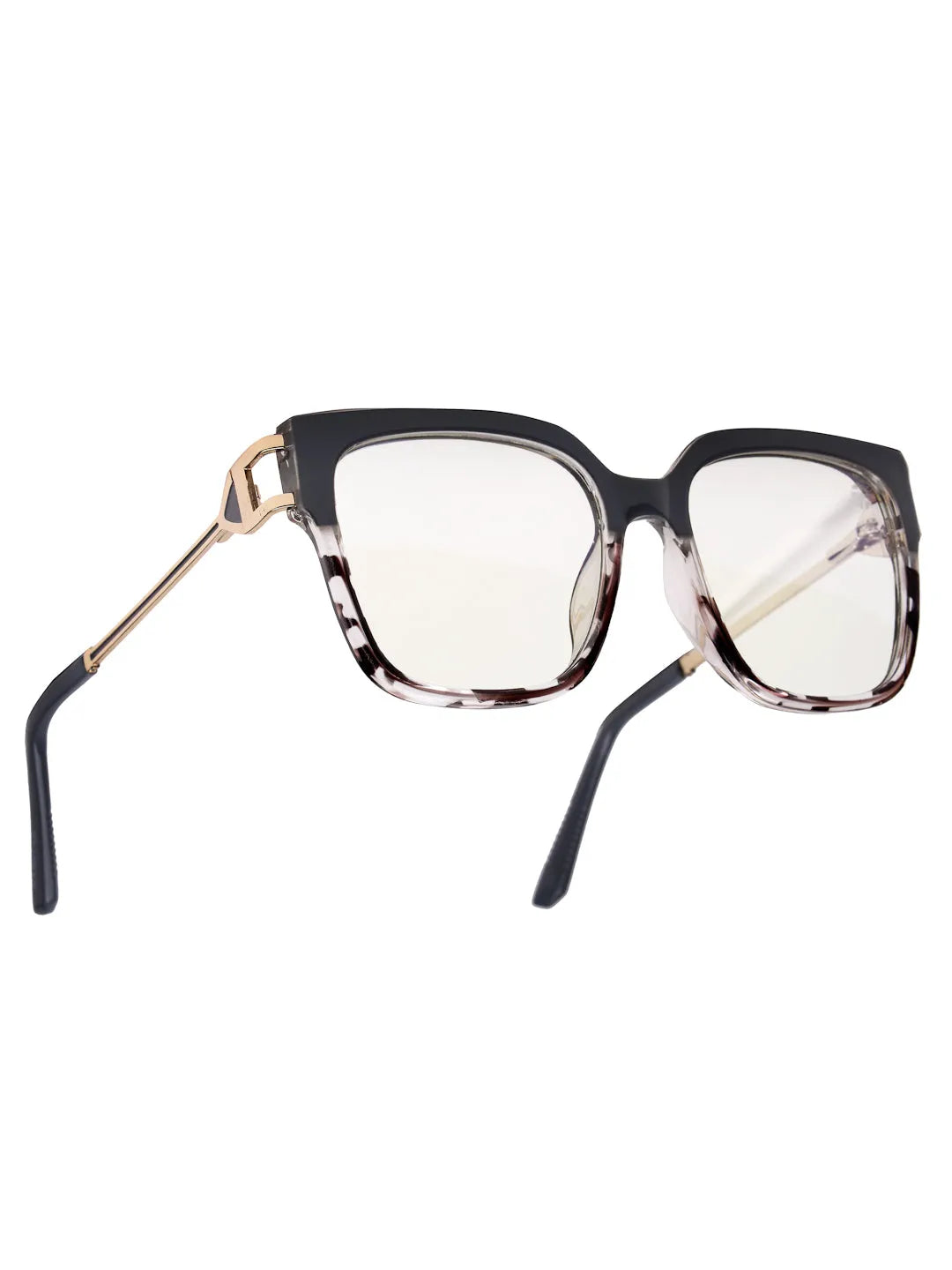 DayLight | Transparent/Grey Large Full Rim Square Sunglasses for Men & Women [Photochromic]