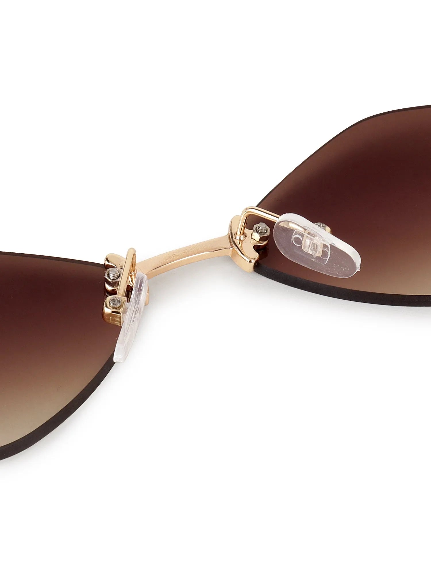 Xelora | Gradient Yellow Small Rim Less Diamond Sunglasses for Women [UV-protected]