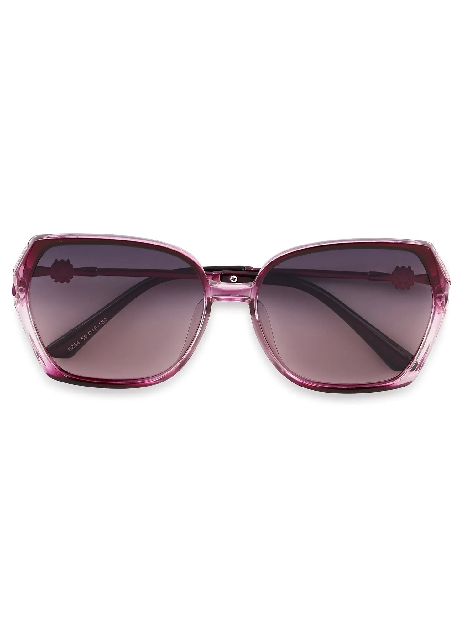 Vortan | Purple Gradient Large Full Rim Square Sunglasses for Women [Polarized]