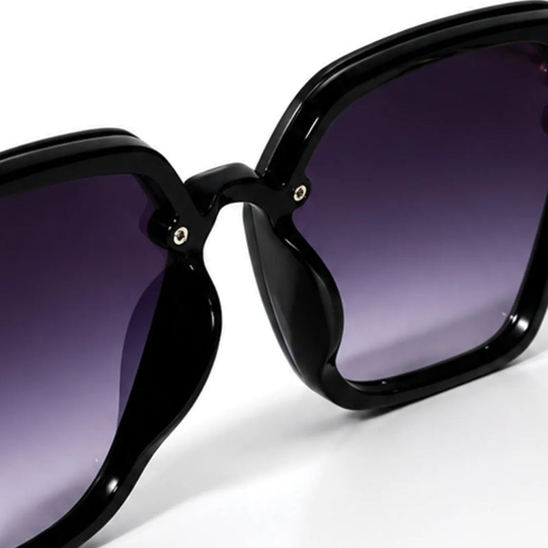 Veilion | Purple Large Full Rim Hexagonal Sunglasses for Women [UV-protected]