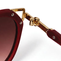 Vortex | Red Medium Full Rim Round Sunglasses for Women [UV-protected]