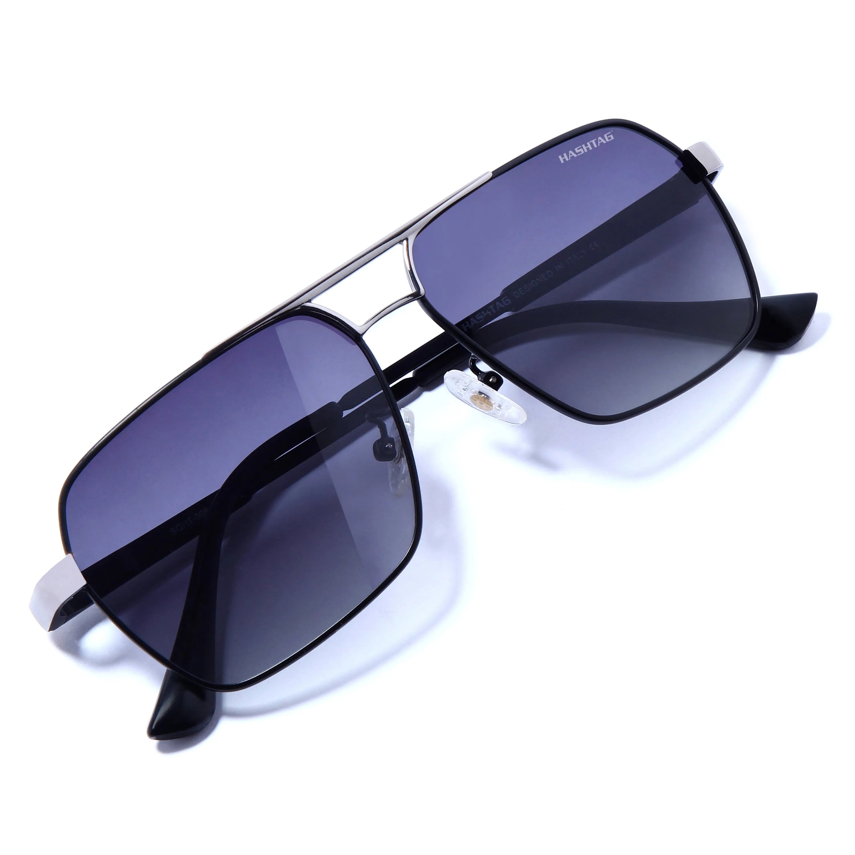 Inferna | Gradient Blue Medium Full Rim RECTANGLE Sunglasses for Men & Women [Polarized]