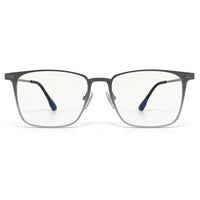 Quarion | Grey Medium Full Rim Rectangle Clip-on for Men & Women [Clip-on]