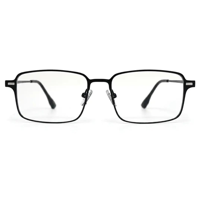 Crystar | Black Medium Full Rim Rectangle Clip-on for Men & Women [Clip-on]