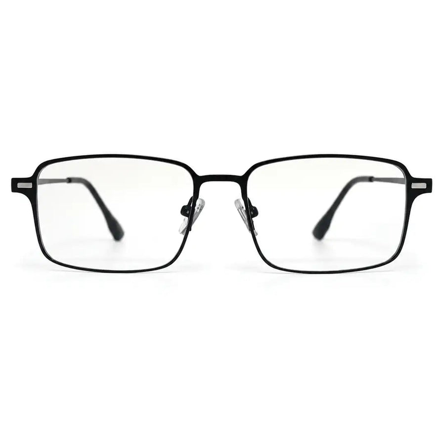 Crystar | Black Medium Full Rim Rectangle Clip-on for Men & Women [Clip-on]