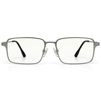 Crystar | Silver Medium Full Rim Rectangle Clip-on for Men & Women [Clip-on]