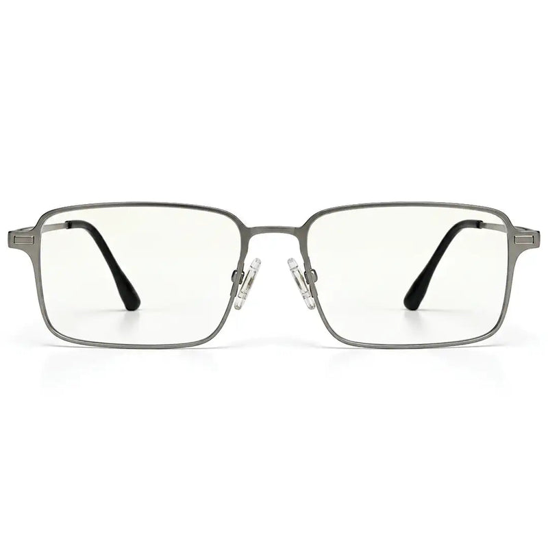 Crystar | Silver Medium Full Rim Rectangle Clip-on for Men & Women [Clip-on]