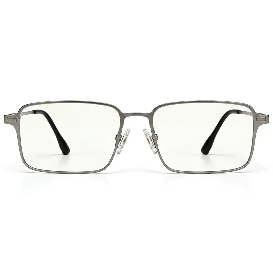 Crystar | Silver Medium Full Rim Rectangle Clip-on for Men & Women [Clip-on]