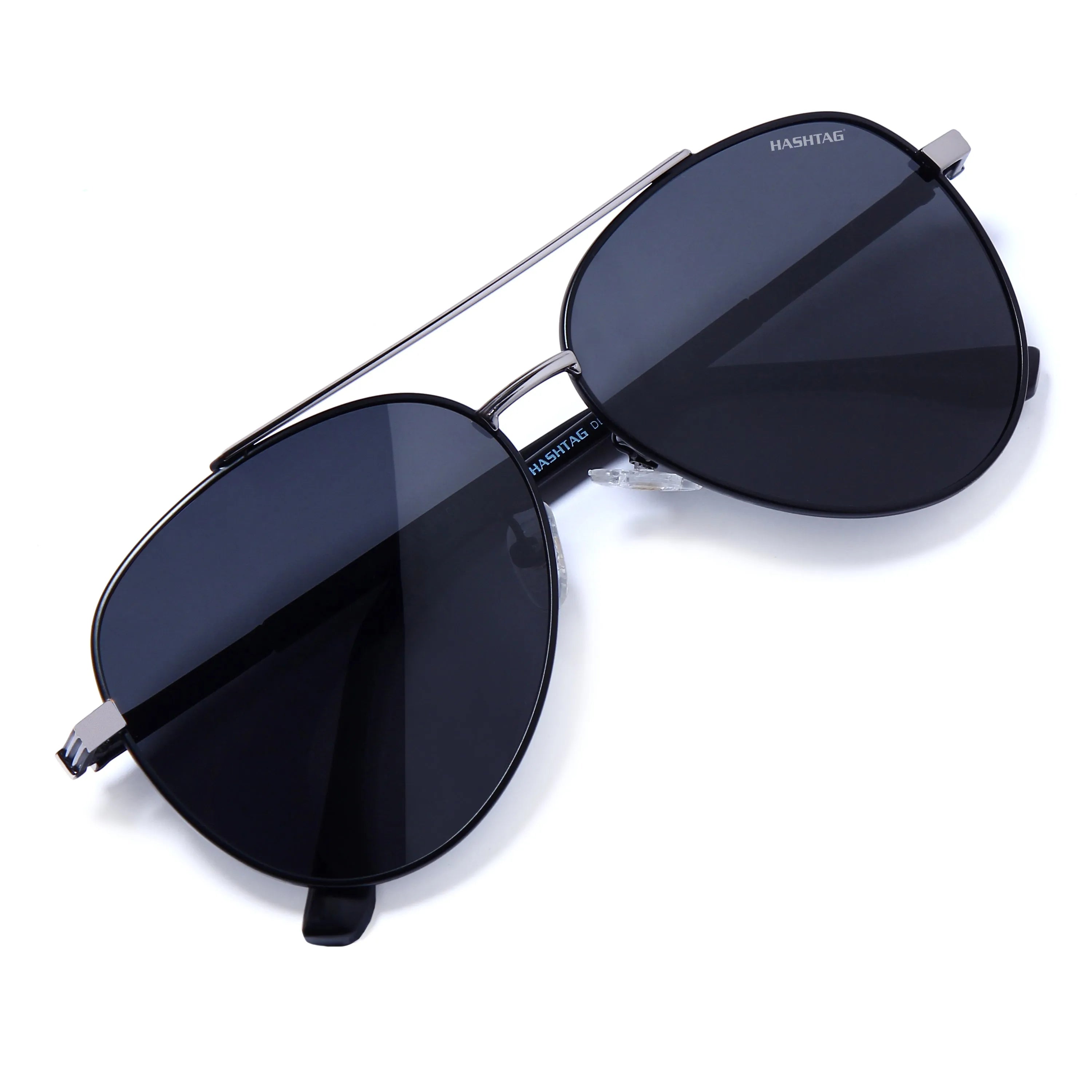 Ambience | Grey Medium Full Rim Aviator Sunglasses for Men & Women [Polarized]