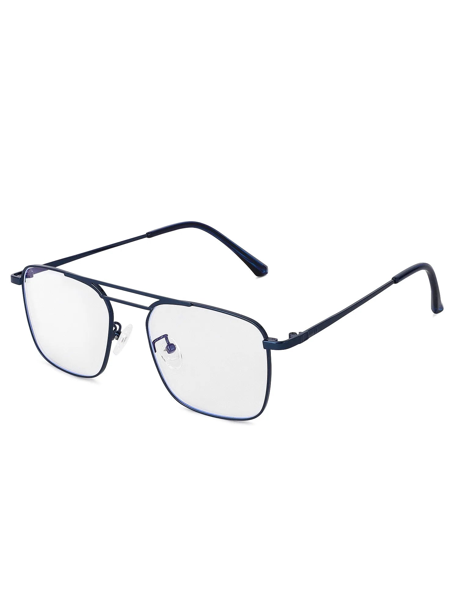 Neuron | Blue Medium Full Rim RECTANGLE Computer Glasses for Men & Women [Blue Block]