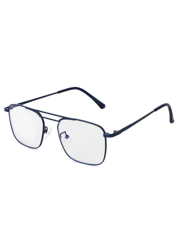 Neuron | Blue Medium Full Rim RECTANGLE Computer Glasses for Men & Women [Blue Block]