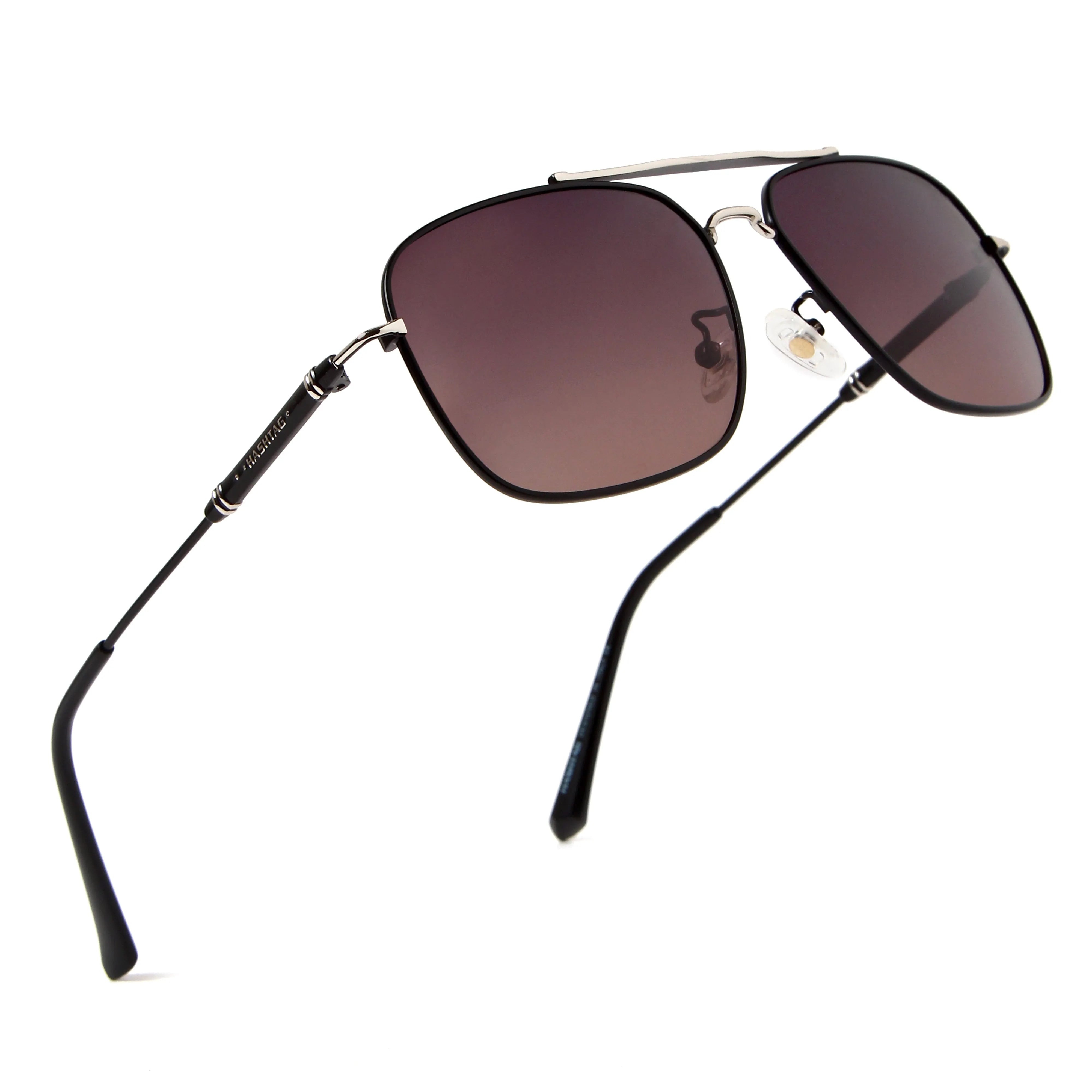 Unity | Gradient Purple Brown Large Full Rim Square Sunglasses for Men & Women [Polarized]