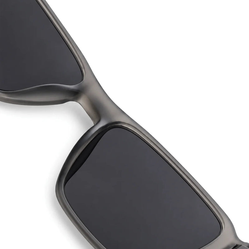 Rift | Grey/Black Large Full Rim Rectangle Sports Sunglasses for Men & Women [Polarized]
