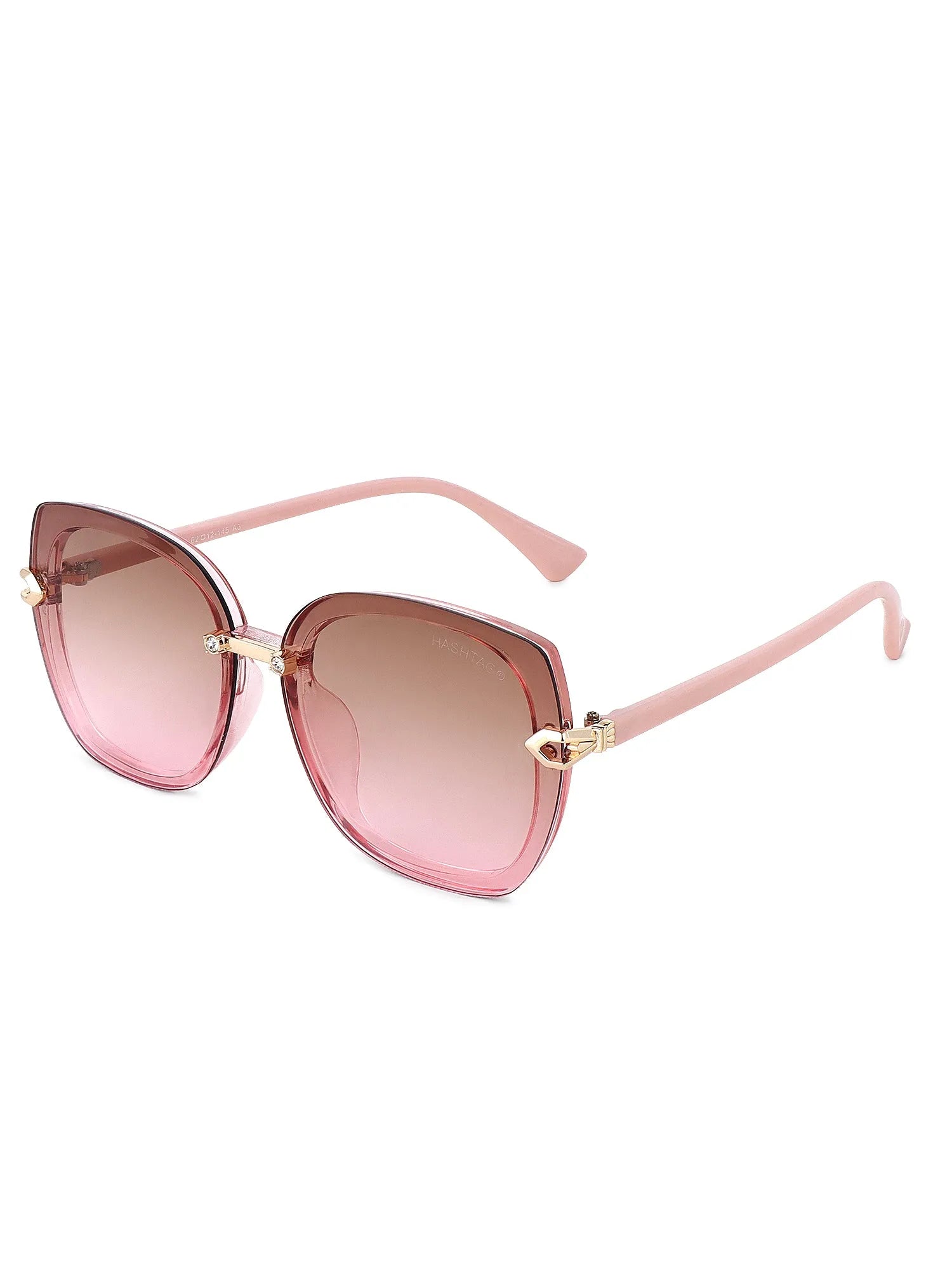 Thalron | Gradient Yellow & Pink Large Full Rim Butterfly Sunglasses for Men & Women [UV-protected]