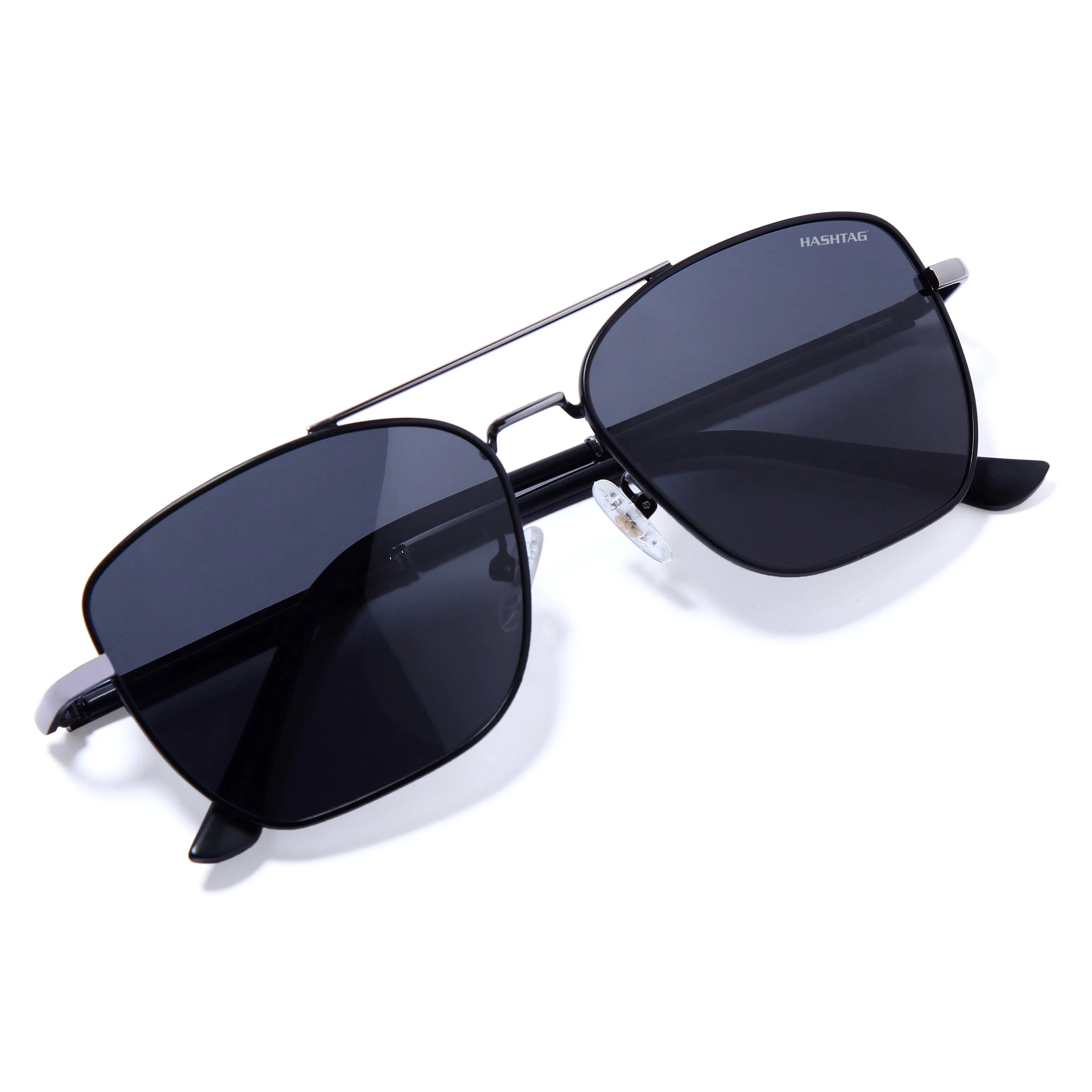 Enira | Grey Large Full Rim RECTANGLE Sunglasses for Men & Women [Polarized]