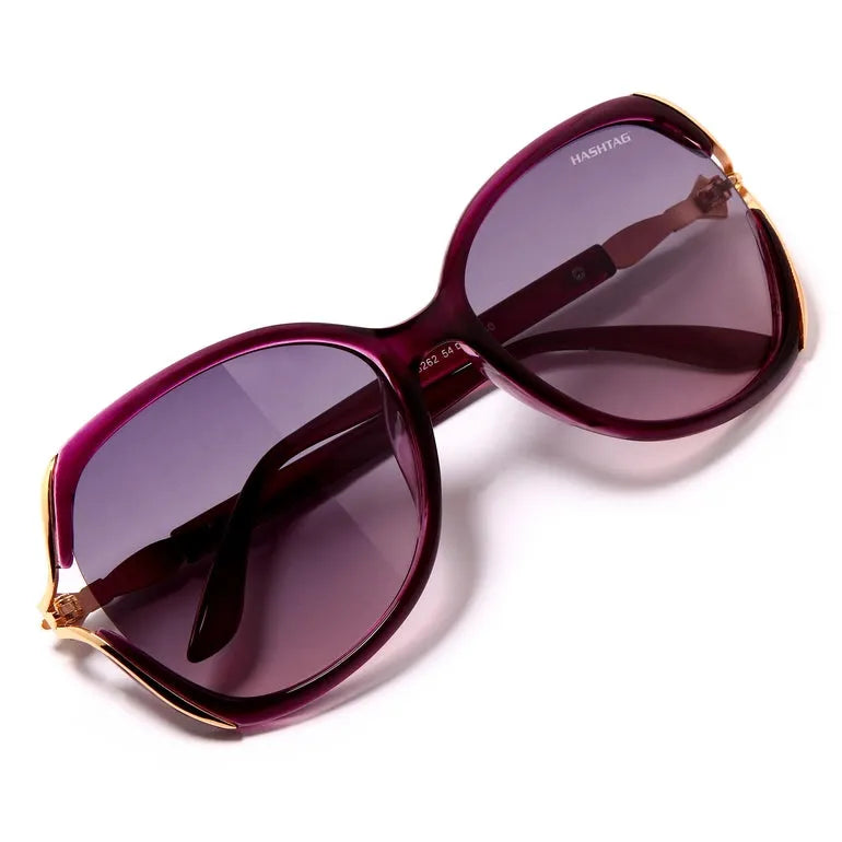 Arcadia | Purple Medium Full Rim Butterfly Sunglasses for Women [Polarized]