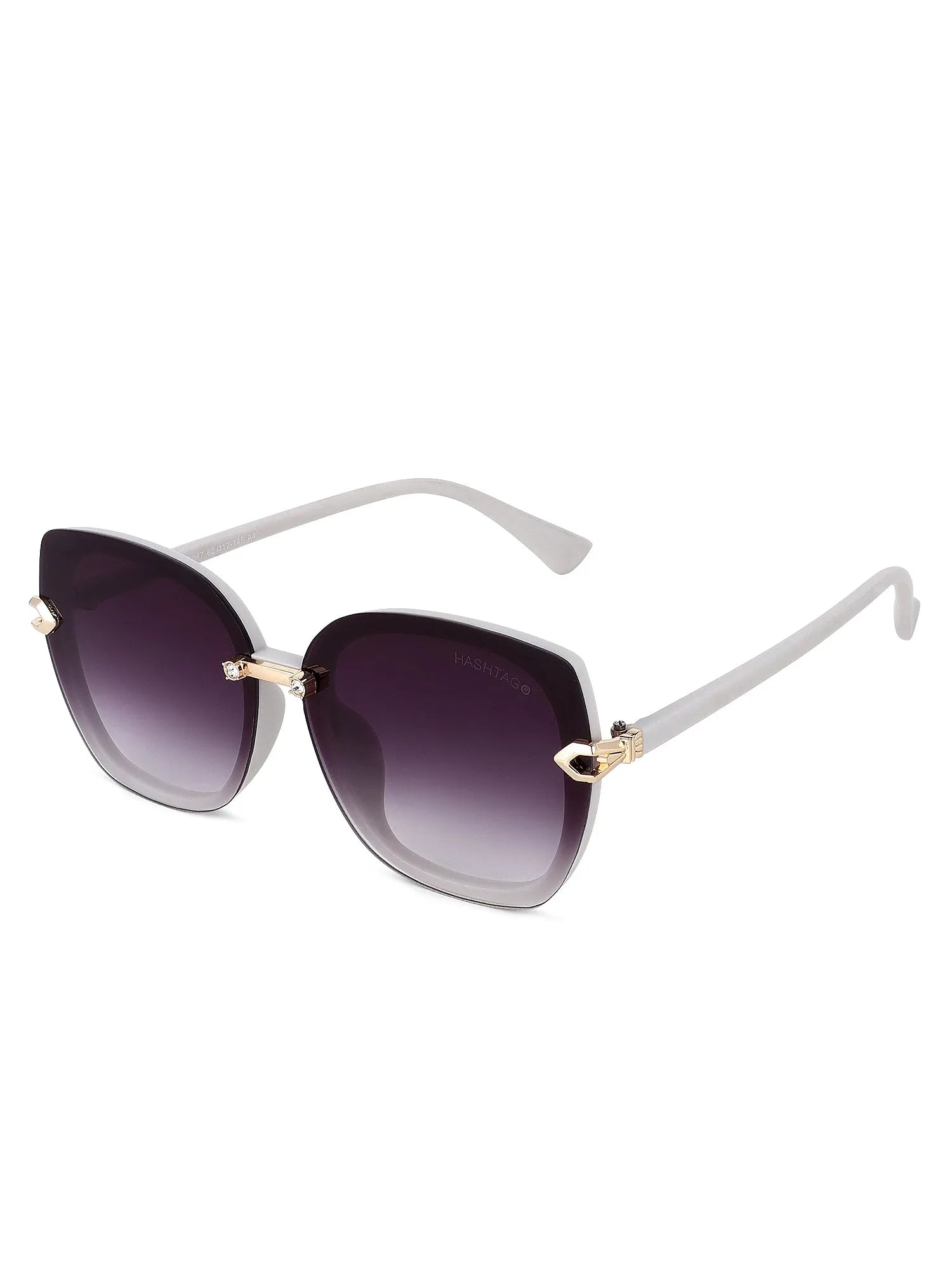 Thalron | Gradient Black Large Full Rim Butterfly Sunglasses for Men & Women [UV-protected]