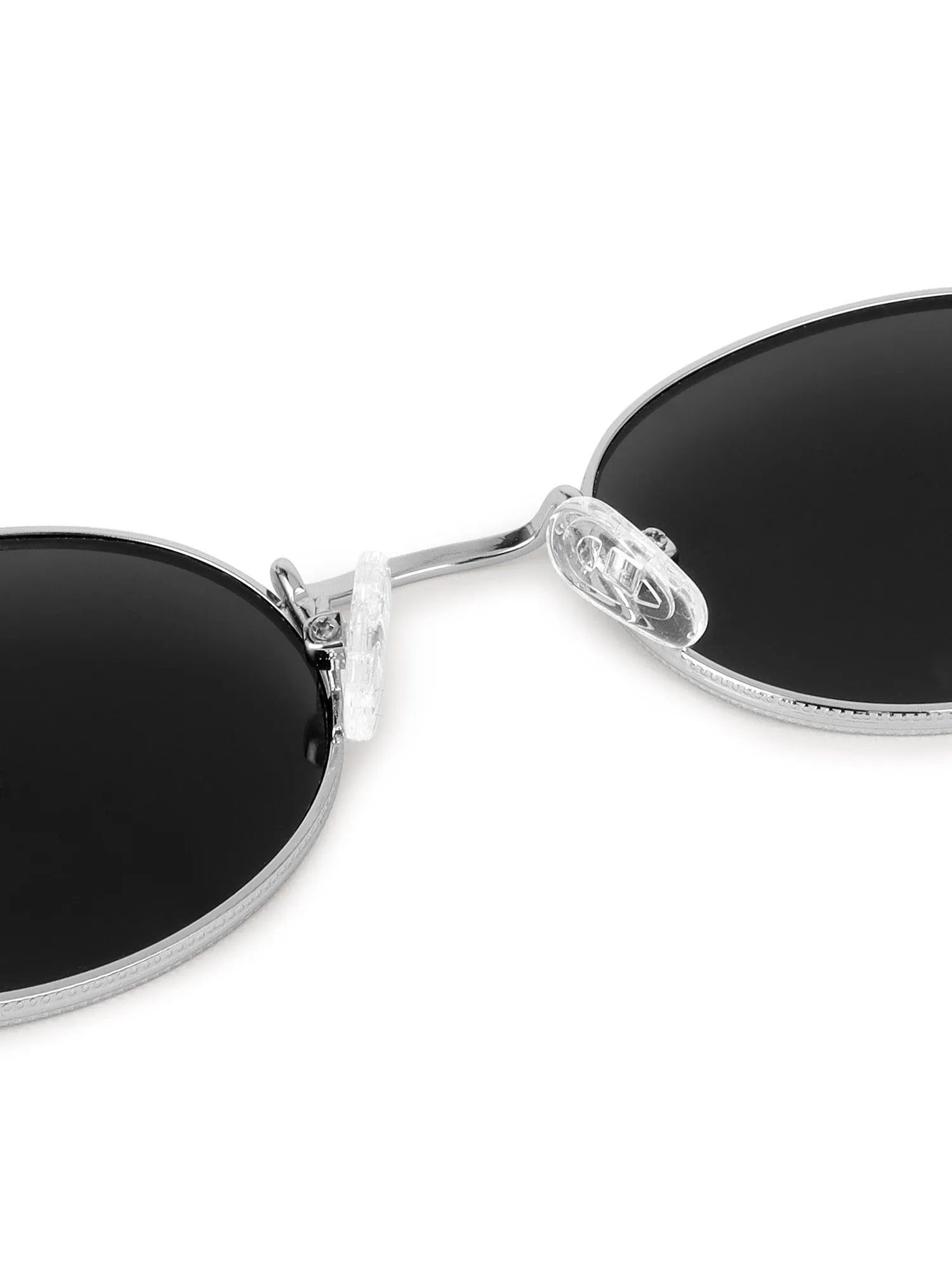 Nimbra | Silver Small Full Rim Oval Sunglasses for Women [UV-protected]