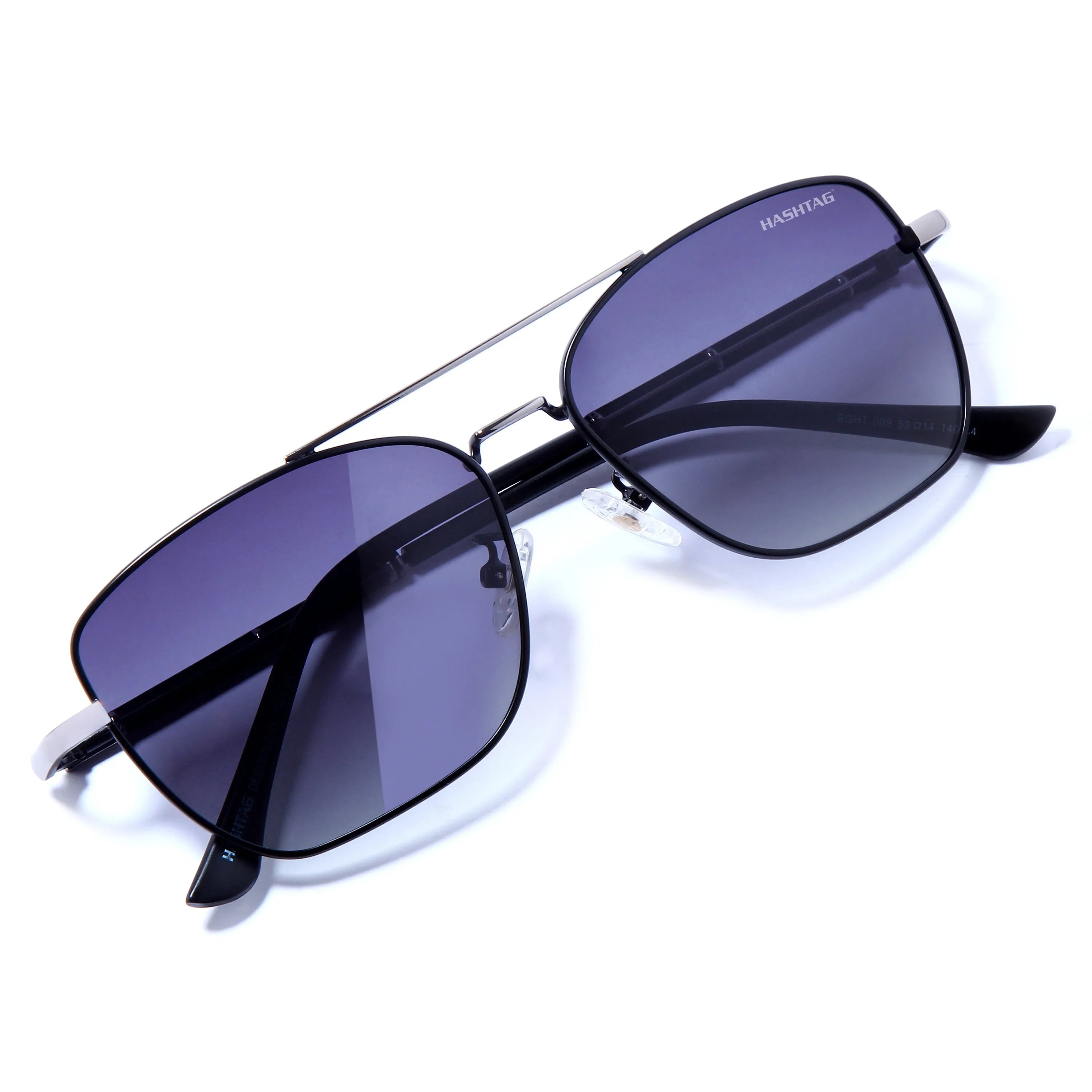 Enira | Gradient Blue Large Full Rim RECTANGLE Sunglasses for Men & Women [Polarized]