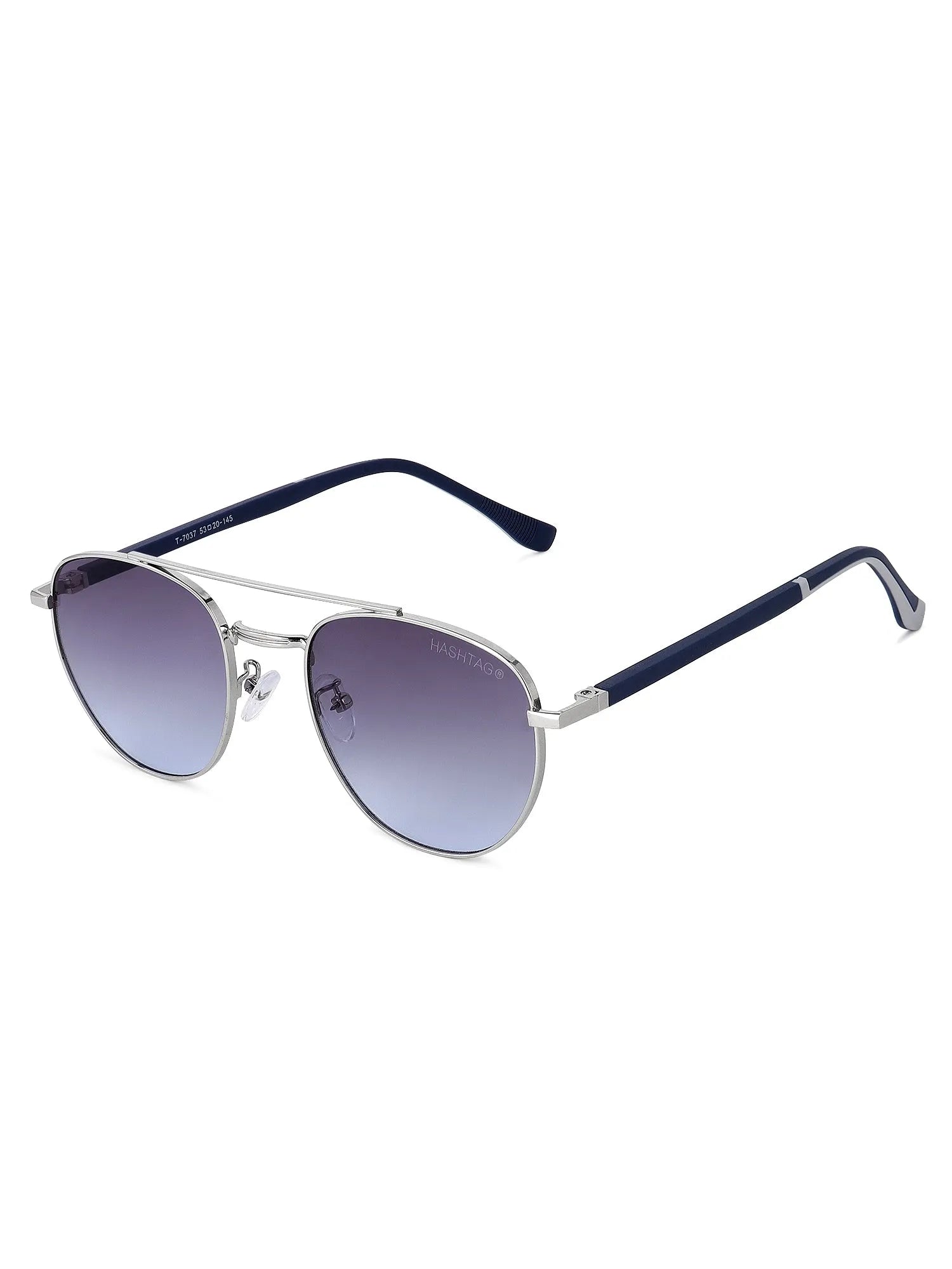 Valkyra | Gradient Blue Large Full Rim Aviator Sunglasses for Men & Women [UV-protected]