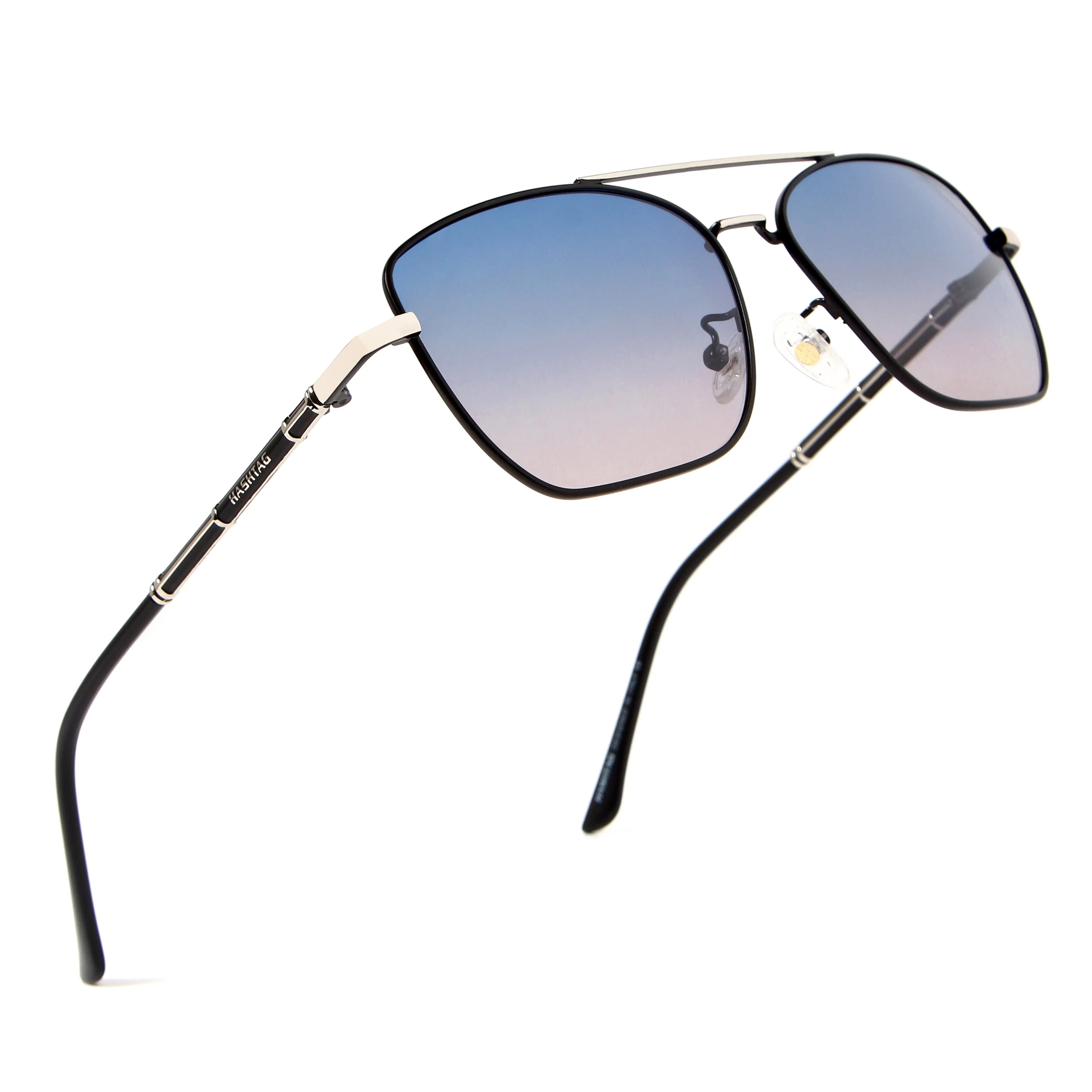 Enira | Gradient Blue Pink Large Full Rim RECTANGLE Sunglasses for Men & Women [Polarized]