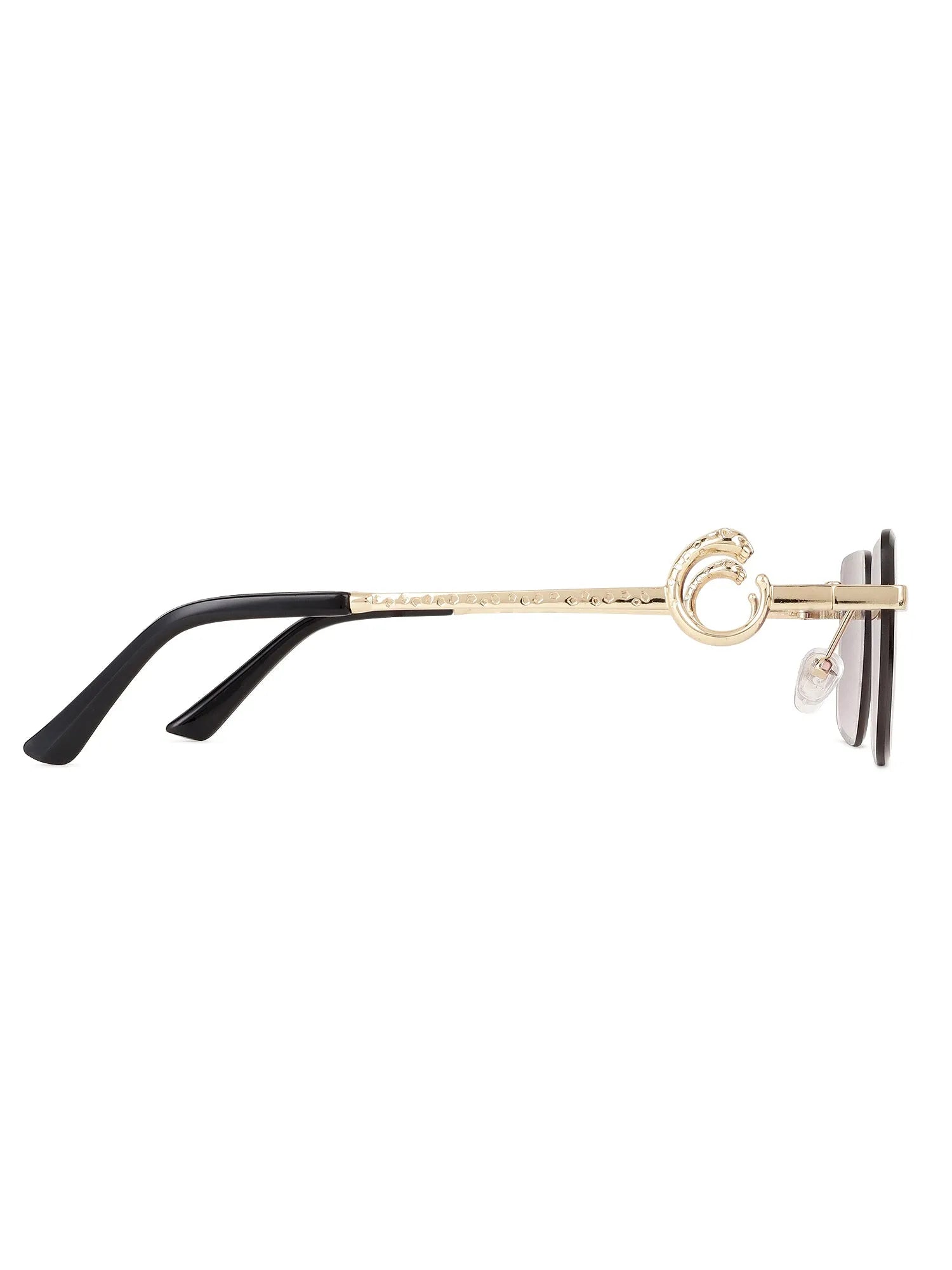 Phantoria | Gradient Purple Small Rim Less Rectangle Sunglasses for Men & Women [UV-protected]