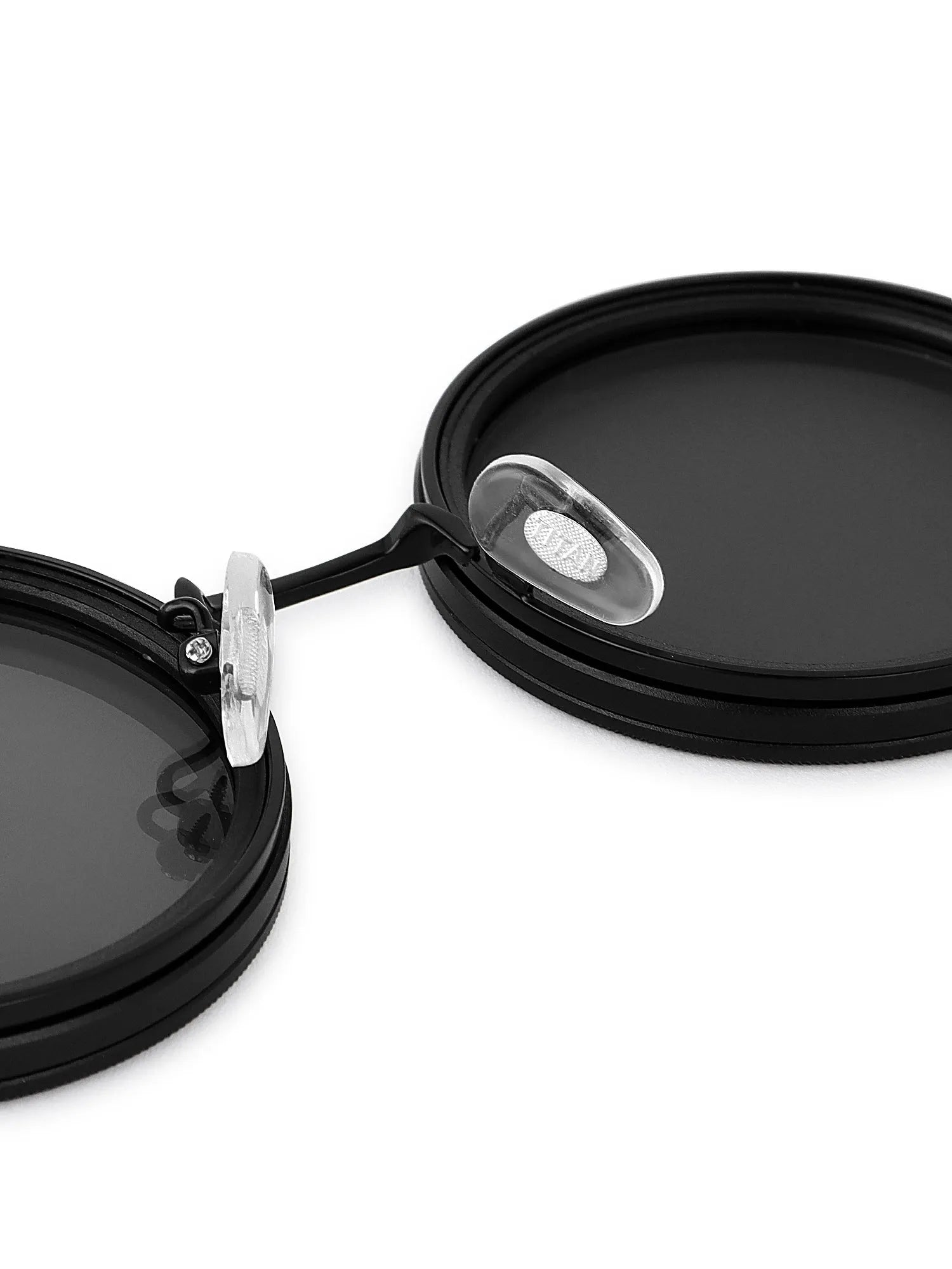 APERTURE SB | Black Large Full Rim Round Sunglasses for Men & Women [Tint Adjustable]