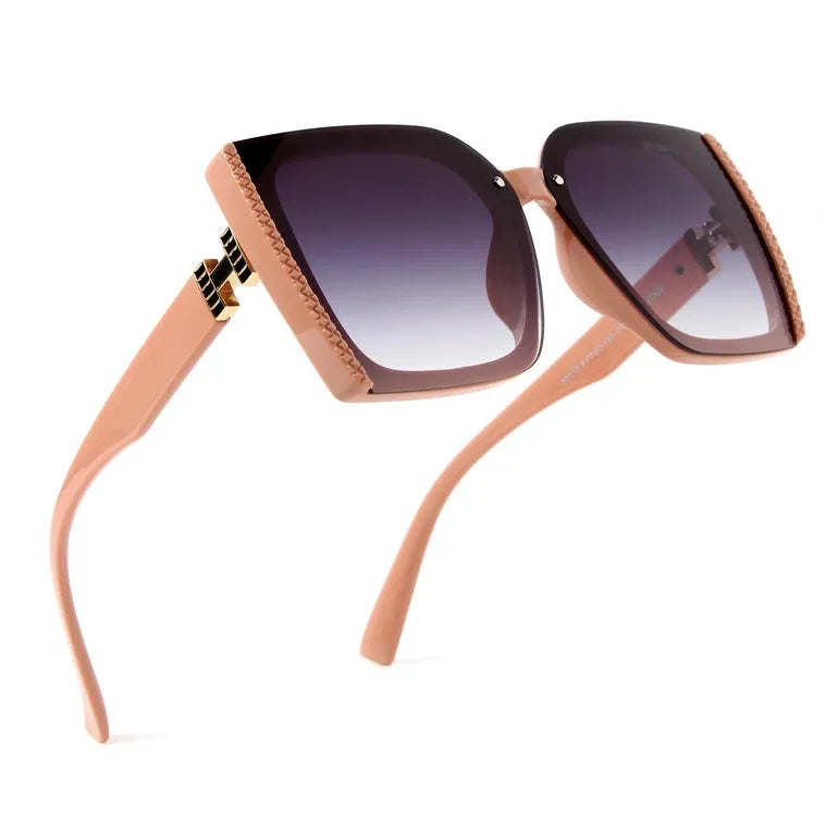 Rapture | Pink Large Full Rim Square Sunglasses for Women [UV-protected]