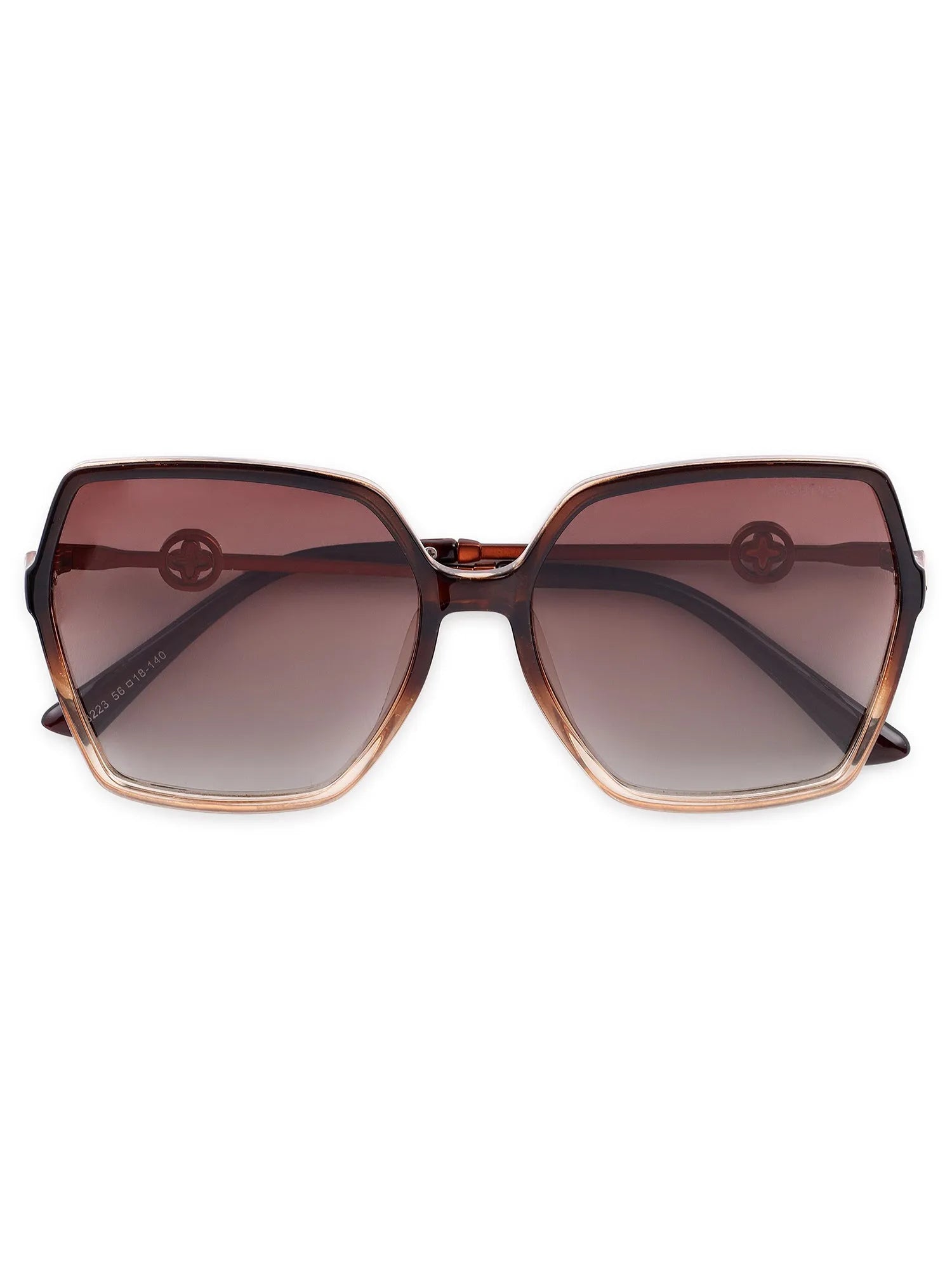 Ulyra | Gradient Brown Large Full Rim Square Sunglasses for Women [Polarized]