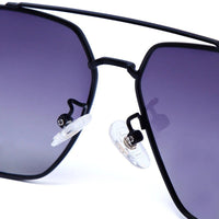 Kynra Black Large Full Rim Aviator Sunglasses for Men & Women — Hashtag Eyewears