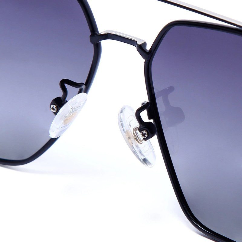 Kynra | Gradient Blue Large Full Rim Aviator Sunglasses for Men & Women [Polarized]