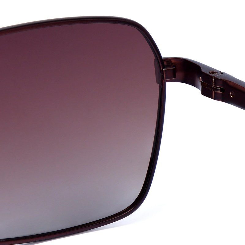 Inferna Gradient Brown Medium Full Rim RECTANGLE Sunglasses for Men & Women — Hashtag Eyewears