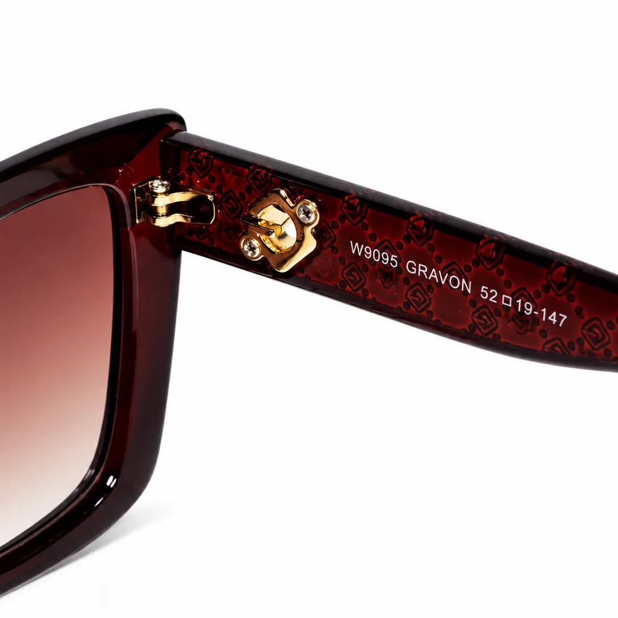 Gravon | Brown Large Full Rim Wayfarer Sunglasses for Women [UV-protected]