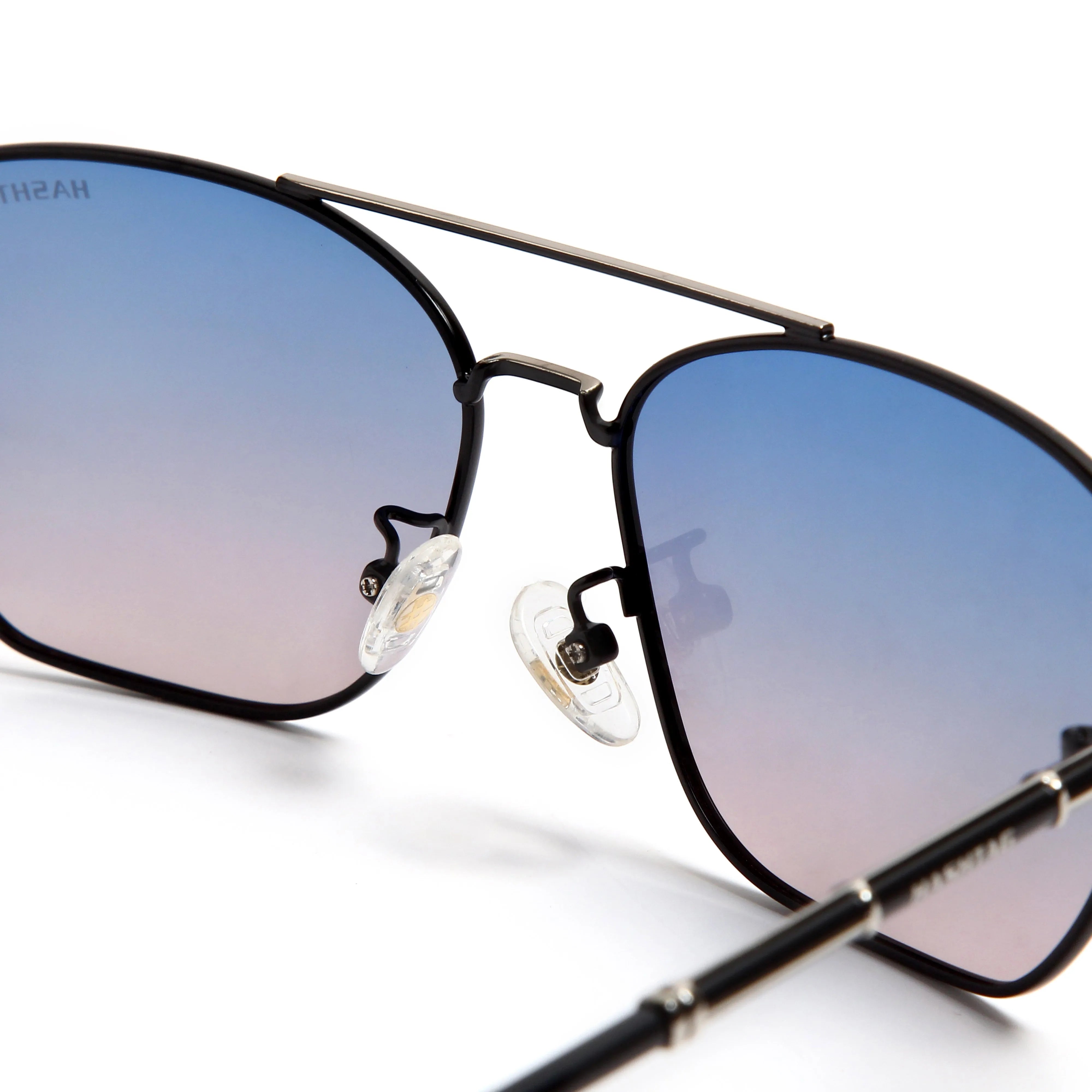 Enira | Gradient Blue Pink Large Full Rim RECTANGLE Sunglasses for Men & Women [Polarized]