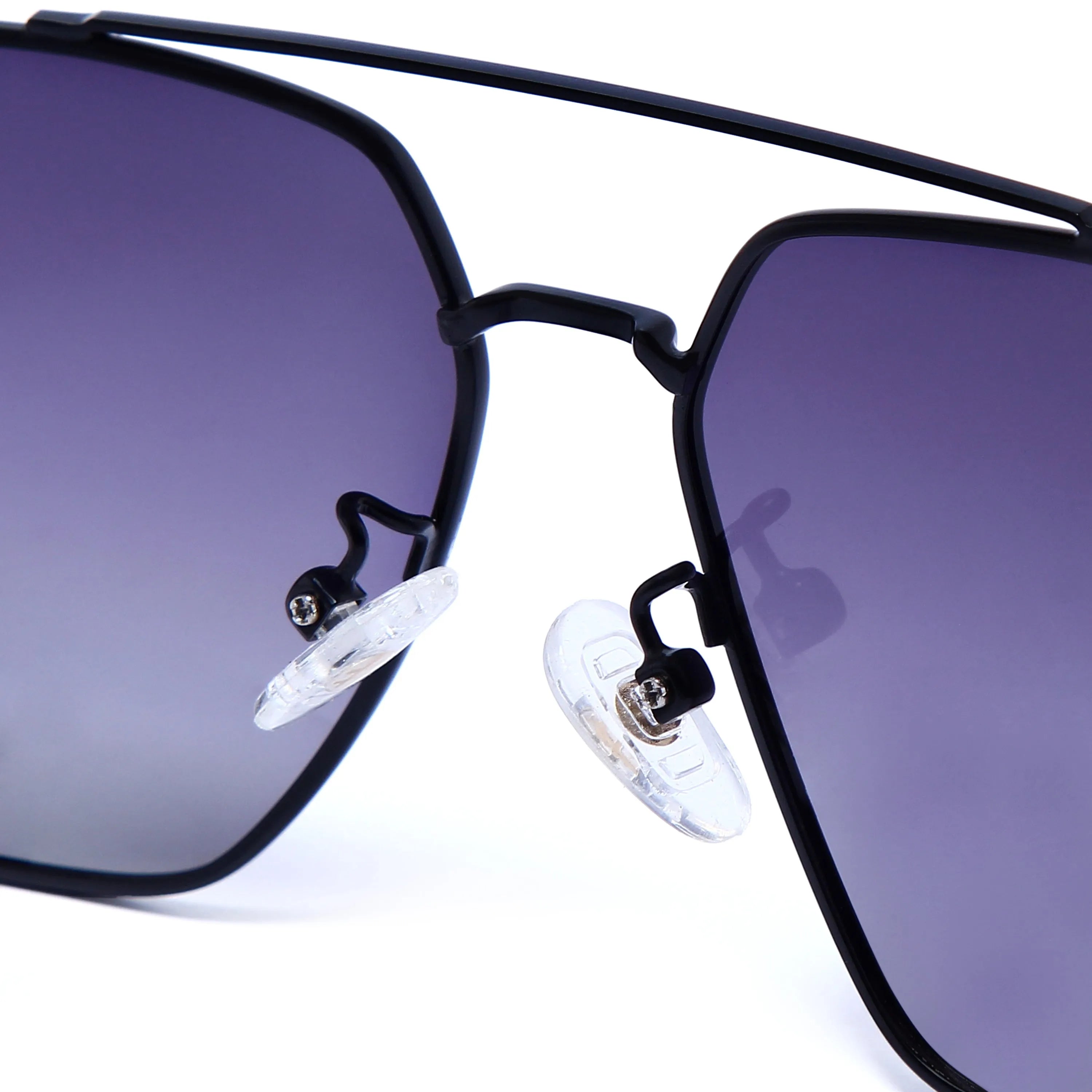 Kynra | Black Large Full Rim Aviator Sunglasses for Men & Women [Polarized]