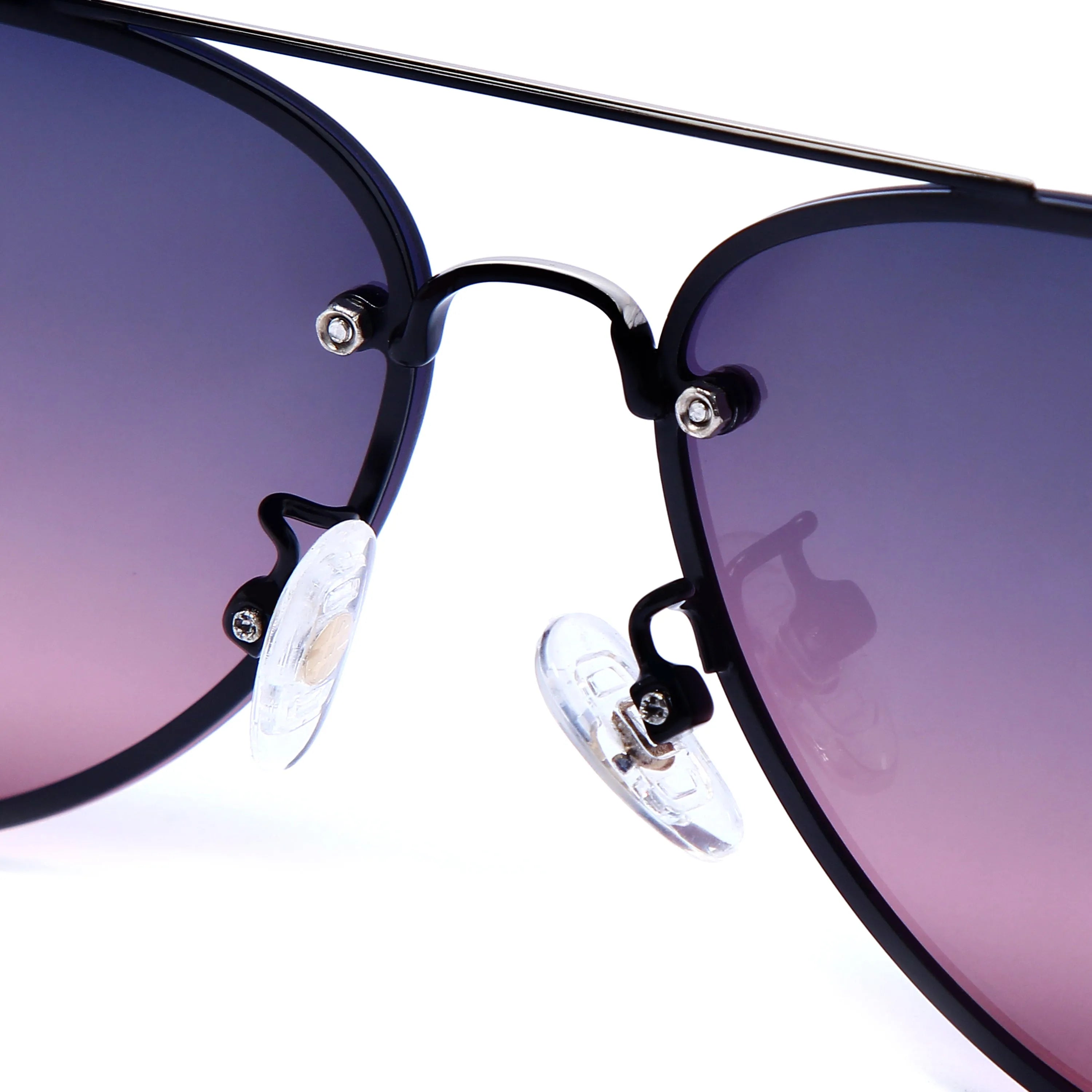 Nuvia | Gradient Blue pink Medium Full Rim Aviator Sunglasses for Men & Women [Polarized]