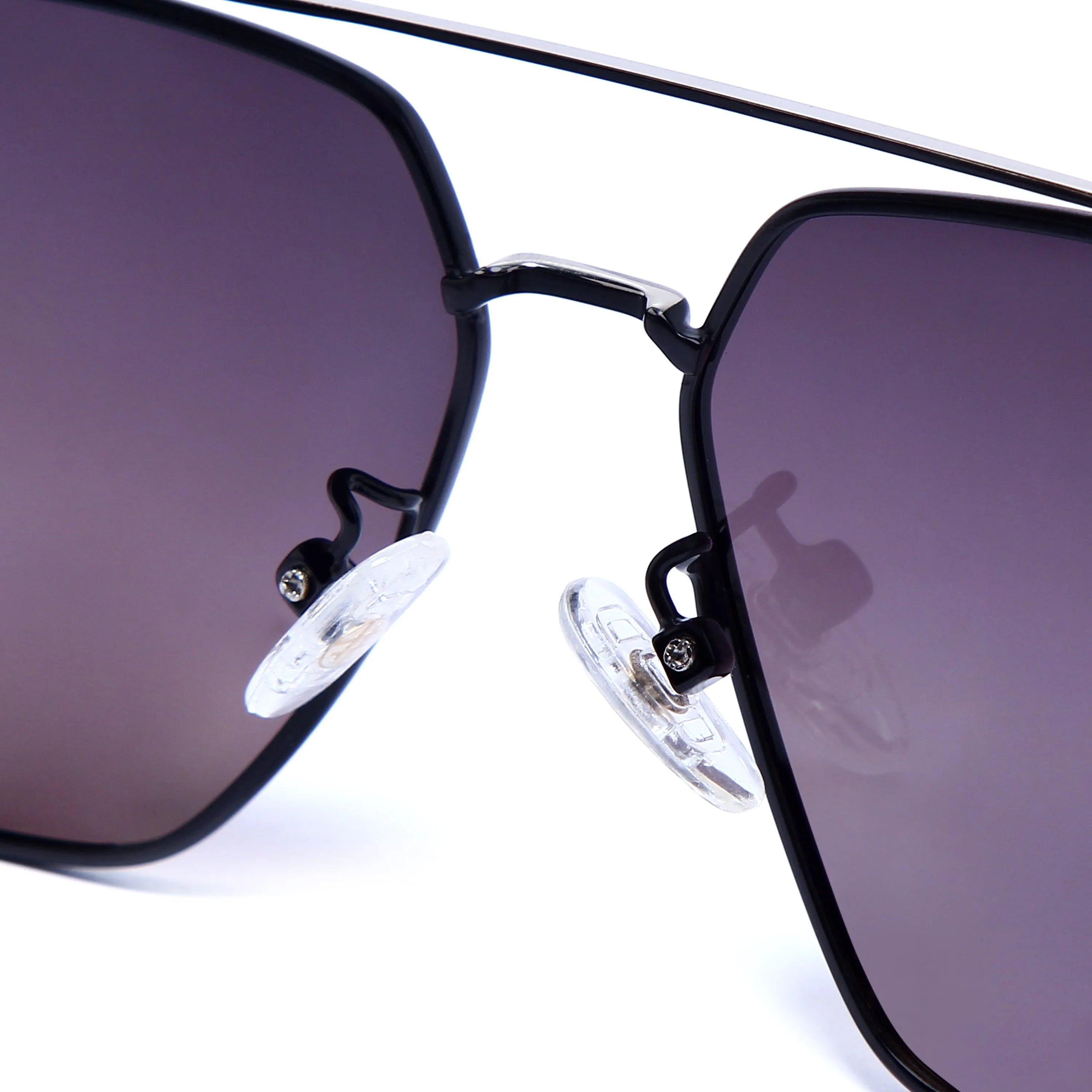 Kynra | Gradient pink Brown Large Full Rim Aviator Sunglasses for Men & Women [Polarized]