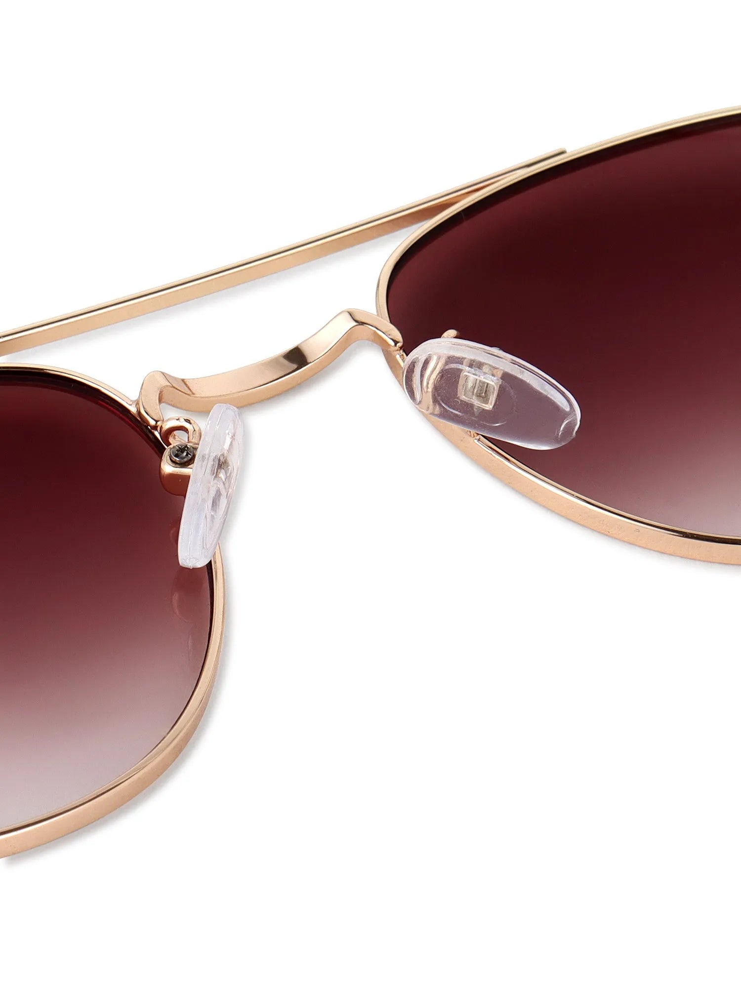 Valkyra | Gradient Brown Large Full Rim Aviator Sunglasses for Men & Women [UV-protected]