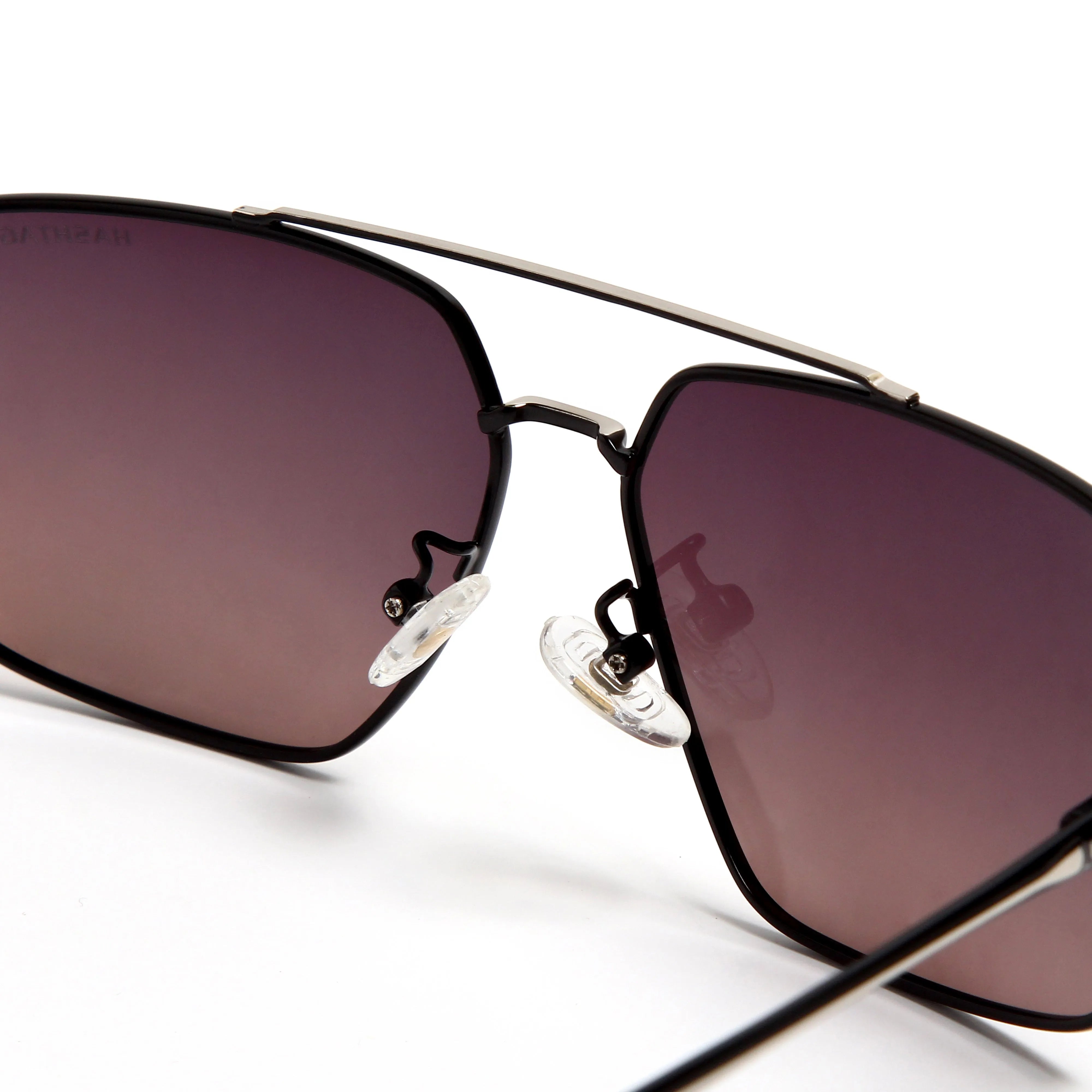 Kynra | Golden & Brown Large Full Rim Aviator Sunglasses for Men & Women [Polarized]