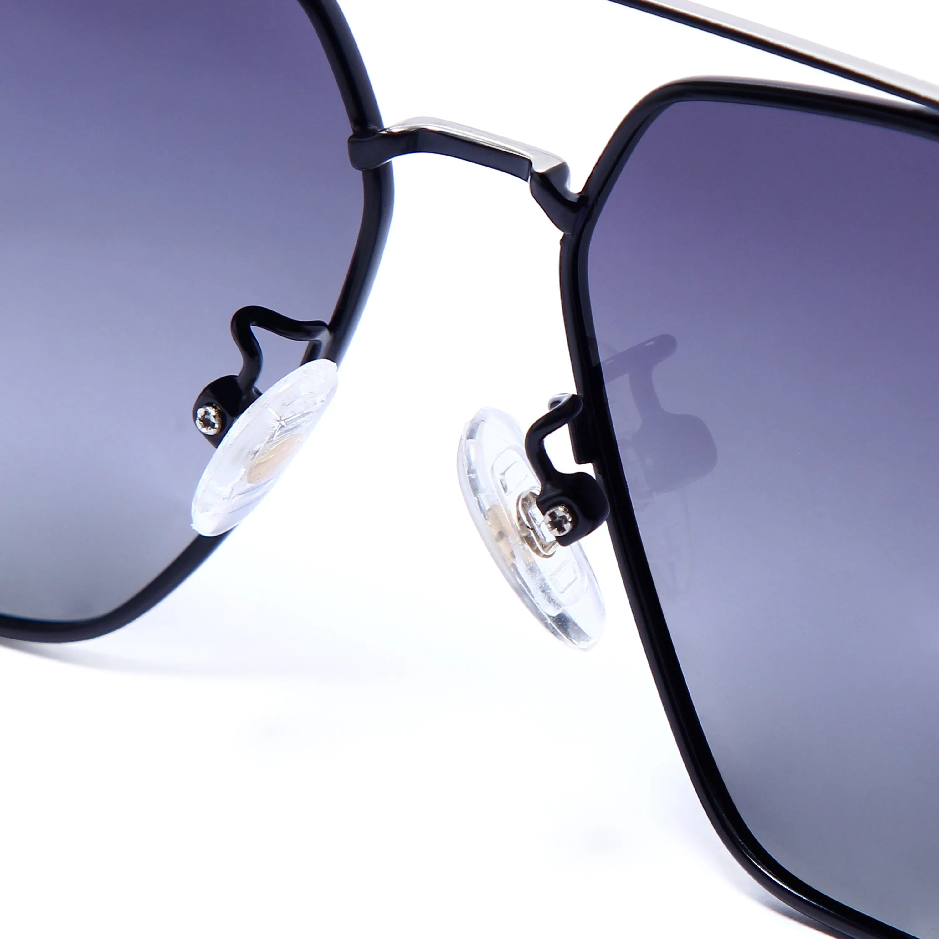 Kynra | Gradient Blue Large Full Rim Aviator Sunglasses for Men & Women [Polarized]