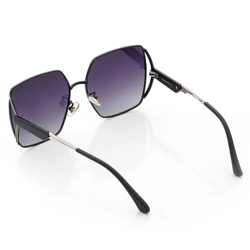 D-DIVA | Gradient Purple Large Full Rim Square Sunglasses for Women [Polarized]